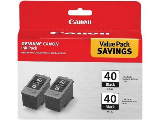 Picture of Canon 0615B013 (PG-40) Black Ink Cartridge (Twin Value Pack)