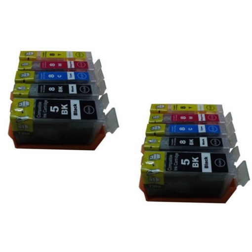 Picture of Bundled 4706A003, 4707A003 (BCI-6) BK, C, M, Y, PC, PM Inkjet Cartridges