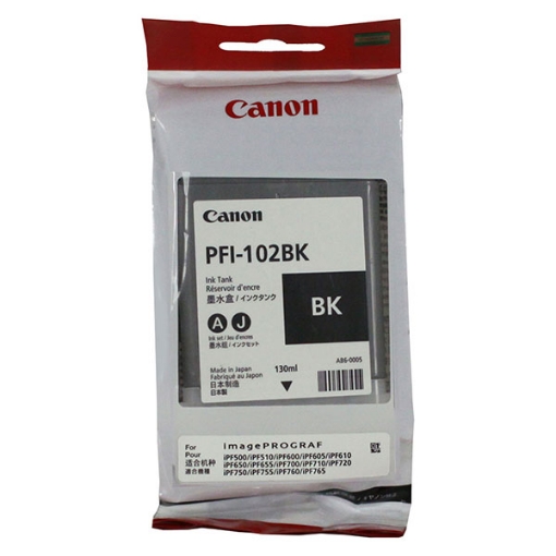 Picture of Canon 0895B001 (PFI-102Bk) Black Inkjet Cartridge (130 Yield)