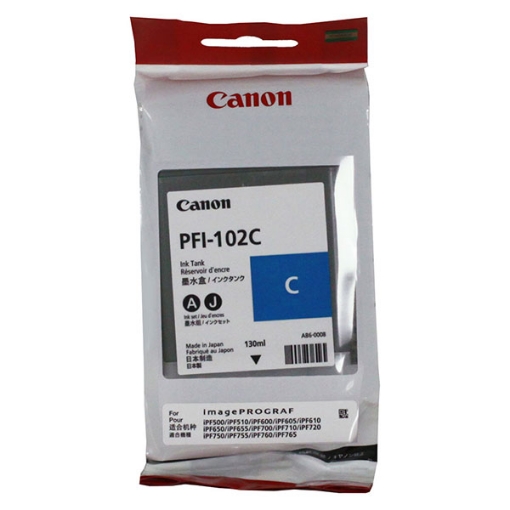 Picture of Canon 0896B001 (PFI-102C) Cyan Inkjet Cartridge (130 Yield)