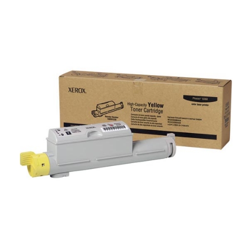 Picture of Xerox 106R01220 High Yield Yellow Toner Cartridge (12000 Yield)