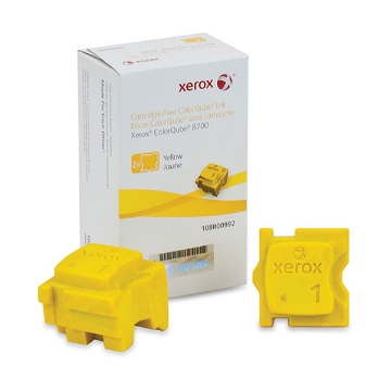 Show details for Xerox 108R00992 Yellow ColorQube Ink (2/Box) (4200 Yield) Picture of Xerox 108R00992 Yellow ColorQube Ink (2/Box) (4200 Yield)