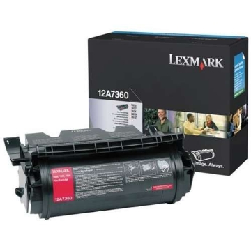 Show details for Lexmark 12A7360 Black Toner Cartridge (5000 Yield) Picture of Lexmark 12A7360 Black Toner Cartridge (5000 Yield)