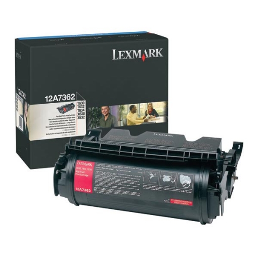 Picture of Lexmark 12A7362 Black Toner Cartridge (21000 Yield)