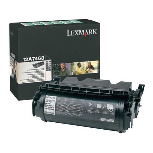 Picture of Lexmark 12A7468 Black Toner Cartridge (21000 Yield)
