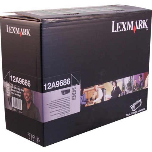 Picture of Lexmark 12A9686 Extra High Yield Black Toner (32000 Yield)