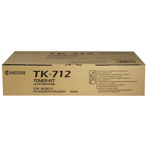 Picture of Kyocera Mita 1T02G10US0 (TK-712) Black Toner Cartridge (40000 Yield)