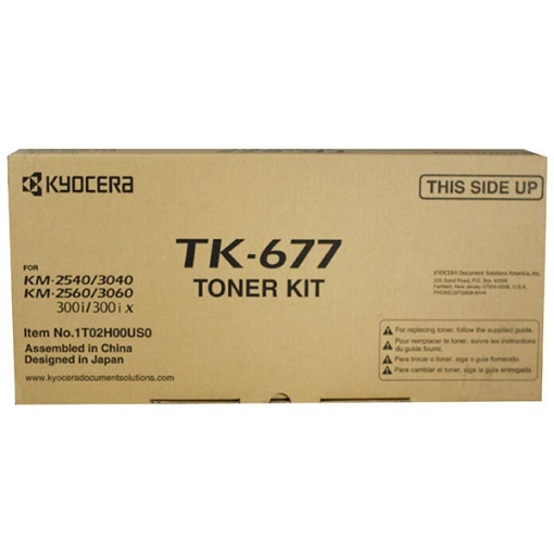 Picture of Kyocera Mita 1T02H00US0 (TK-677) Black Toner Cartridge (20000 Yield)