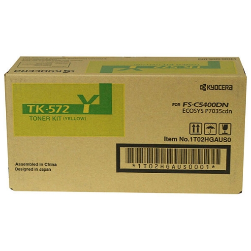 Picture of Kyocera Mita 1T02HGAUS0 (TK-572Y) Yellow Toner Cartridge (10000 Yield)