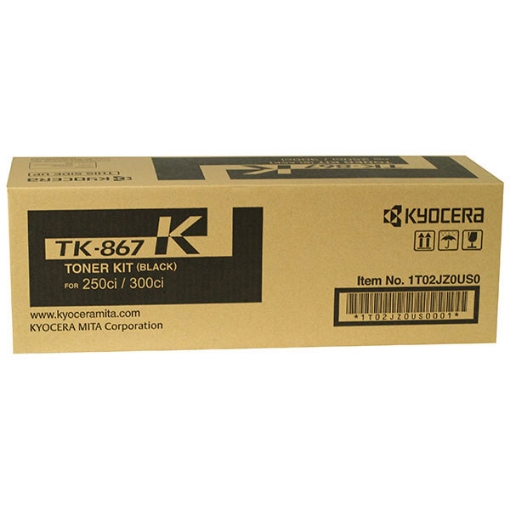Picture of Kyocera Mita 1T02JZ0US0 (TK-867K) Black Toner Cartridge (20000 Yield)