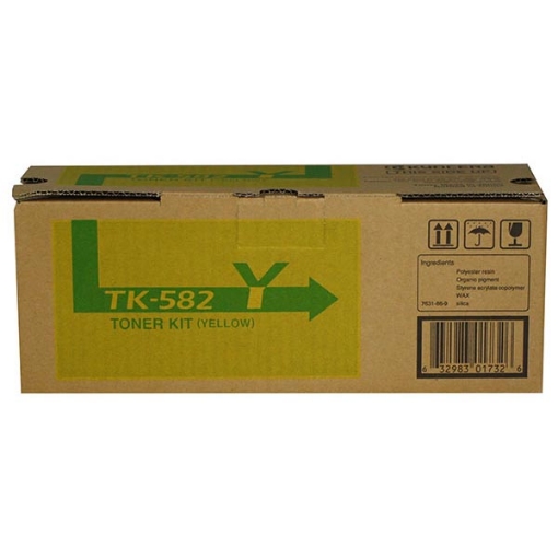 Picture of Kyocera Mita 1T02KTAUS0 (TK-582Y) Yellow Toner Cartridge (2800 Yield)