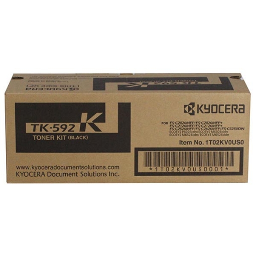 Picture of Kyocera Mita 1T02KV0US0 (TK-592K) Black Toner Cartridge (7000 Yield)