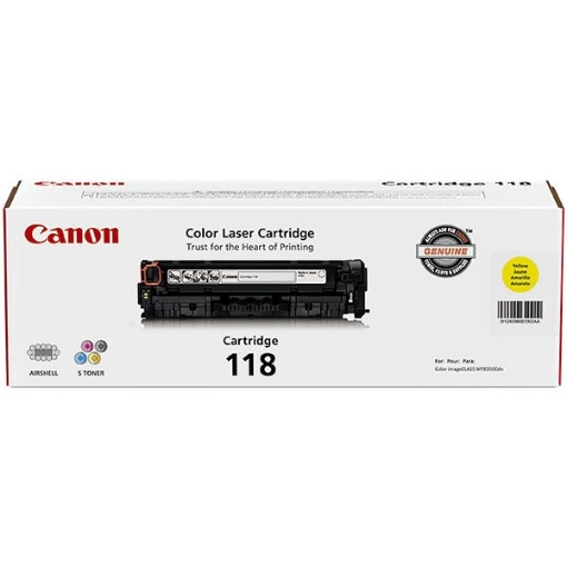 Picture of Canon 2659B001AA (Canon 118) Yellow Laser Toner Cartridge (2900 Yield)