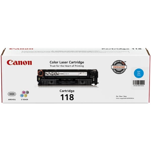 Picture of Canon 2661B001AA (Canon 118) Cyan Laser Toner Cartridge (2900 Yield)