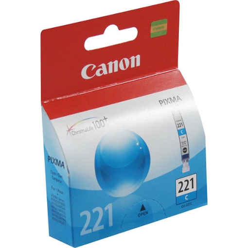 Picture of Canon 2947B001 (CLI-221C) Cyan Inkjet Cartridge (420 Yield)