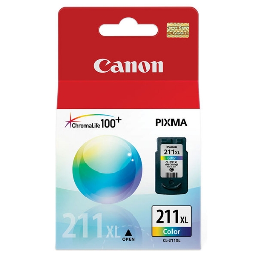 Picture of Canon 2975B001 (CL-211XL) High Yield Color Ink Cartridge (350 Yield)