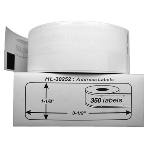 Picture of Compatible 30252 Black on White Shipping Labels (300 pcs) (1.1" x 3.5" )
