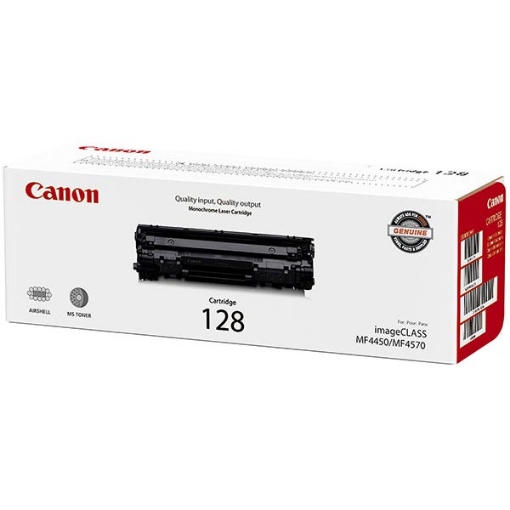Picture of Canon 3500B001AA (Canon 128) Black Toner Cartridge (2100 Yield)