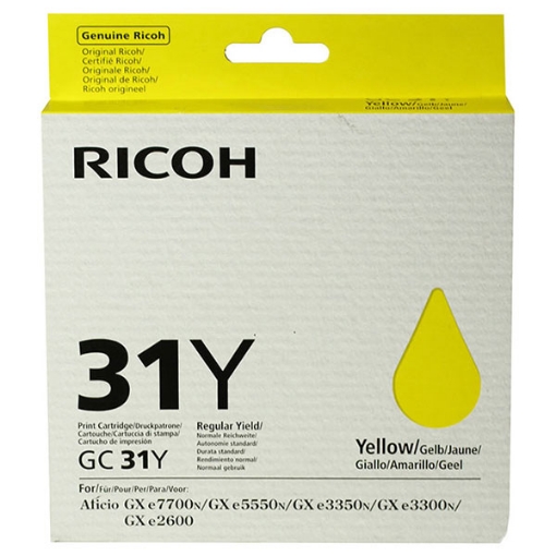 Picture of Ricoh 405691 Yellow Inkjet Cartridge (1920 Yield)
