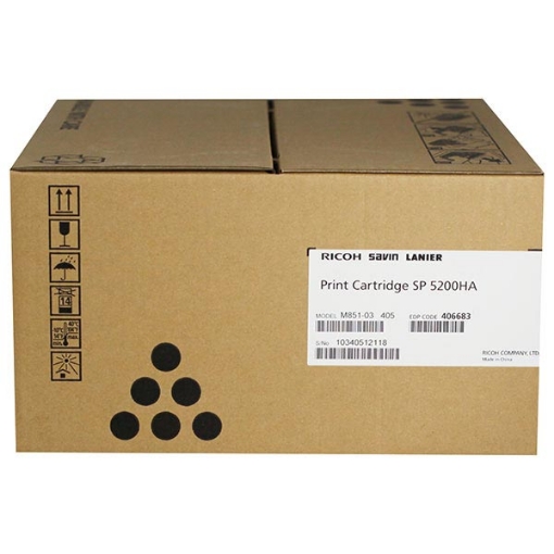 Picture of Ricoh 406683 High Yield Black Toner Cartridge (25000 Yield)