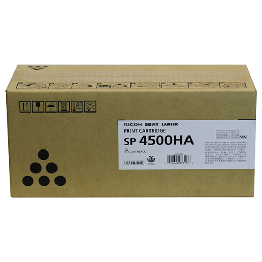 Picture of Ricoh 407316 (Type SP4500HA) Black Toner Cartridge (12000 Yield)