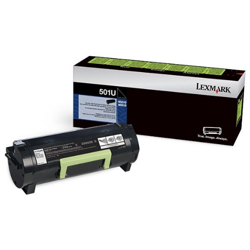 Picture of Lexmark 50F1U00 (Lexmark #501U) Ultra High Yield Black Toner Cartridge (20000 Yield)