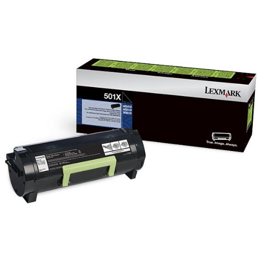 Picture of Lexmark 50F1X00 (Lexmark #501X) Extra High Yield Black Toner Cartridge (10000 Yield)