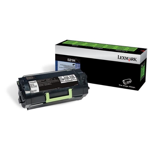 Picture of Lexmark 52D1H00 (Lexmark #521H) High Yield Black Toner Cartridge (25000 Yield)