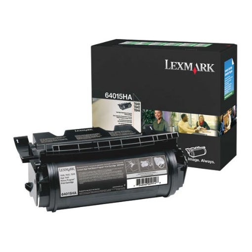 Picture of Lexmark 64015HA High Yield Black Toner Cartridge (21000 Yield)
