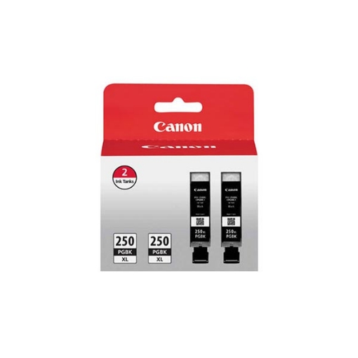 Picture of Canon 6432B004 (PGI-250XL) High Yield Black Ink Cartridge (Twin Pack)