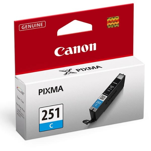 Picture of Canon 6514B001 (CLI-251) High Yield Cyan Inkjet Cartridge (400 Yield)