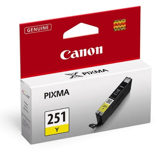 Picture of Canon 6516B001 (CLI-251) High Yield Yellow Inkjet Cartridge (400 Yield)