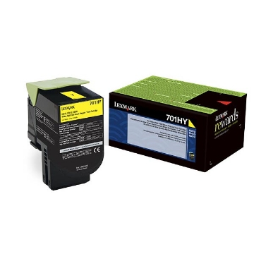 Show details for Lexmark 70C0HYG High Yield Yellow Toner (3000 Yield) Picture of Lexmark 70C0HYG High Yield Yellow Toner (3000 Yield)