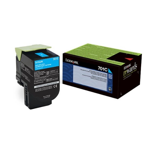 Picture of Lexmark 70C10C0 Cyan Toner (1000 Yield)