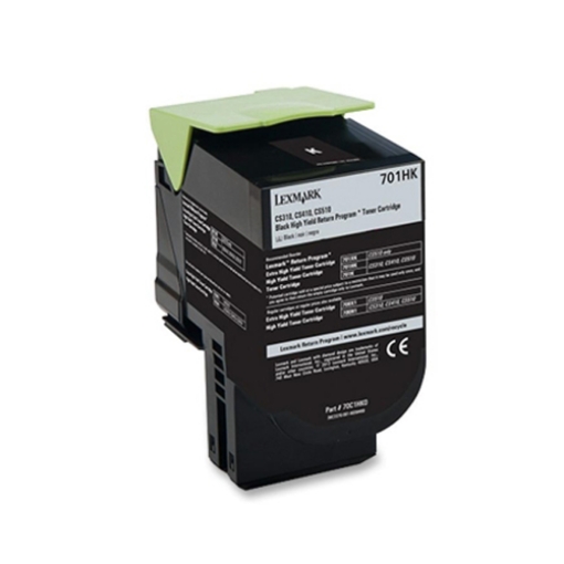 Picture of Compatible 70C1HK0 (Lexmark #701HK) High Yield Black Toner Cartridge (4000 Yield)