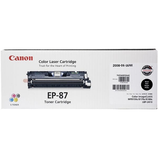 Picture of Canon 7433A005AA (EP-87bk) Black Toner Printer Cartridge (5000 Yield)