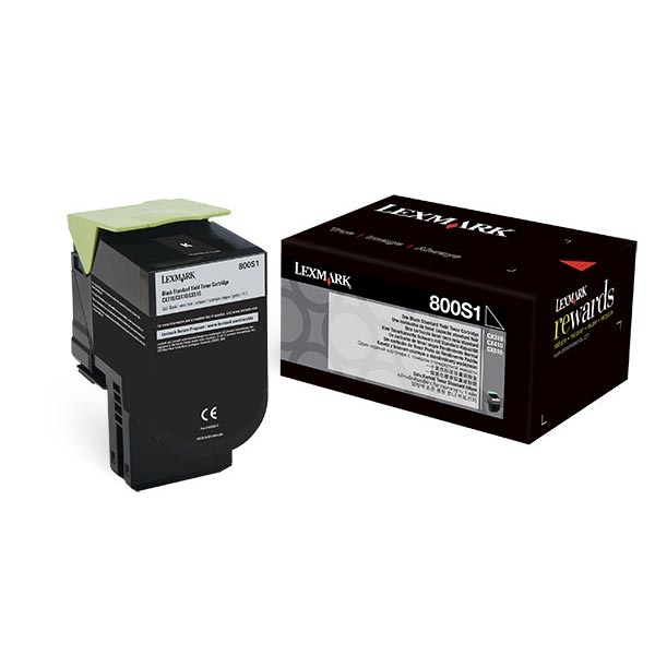 Picture of Lexmark 80C0S10 Black Toner (2500 Yield)