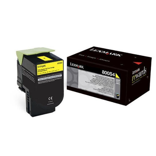 Picture of Lexmark 80C0S40 Yellow Toner (2000 Yield)