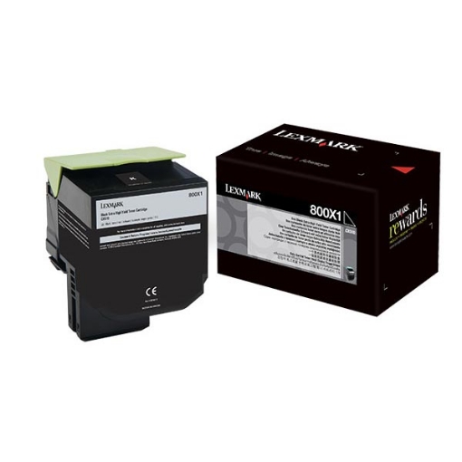 Picture of Lexmark 80C0X10 Extra High Yield Black Toner (8000 Yield)