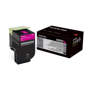 Show details for Lexmark 80C0X30 Extra High Yield Magenta Toner (8000 Yield) Picture of Lexmark 80C0X30 Extra High Yield Magenta Toner (8000 Yield)