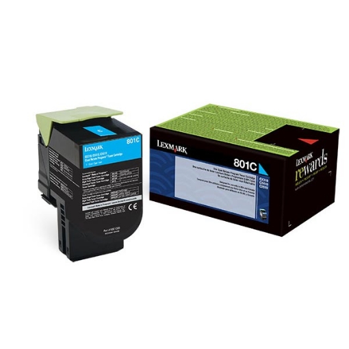 Picture of Lexmark 80C10C0 Cyan Toner (1000 Yield)