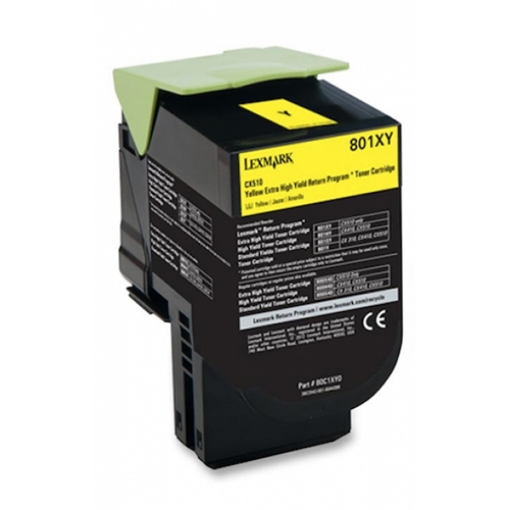 Picture of Compatible 80C1XY0 Yellow Toner Cartridge (4000 Yield)