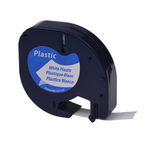 Picture of Compatible 91331 Black on White P-Touch Label Tape (12mm X 4m)
