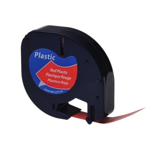 Picture of Compatible 91333 Black on Red P-Touch Label Tape (12mm X 4m)