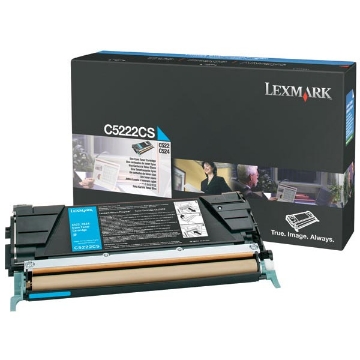 Show details for Lexmark C5220CS Cyan Toner Cartridge (3000 Yield) Picture of Lexmark C5220CS Cyan Toner Cartridge (3000 Yield)