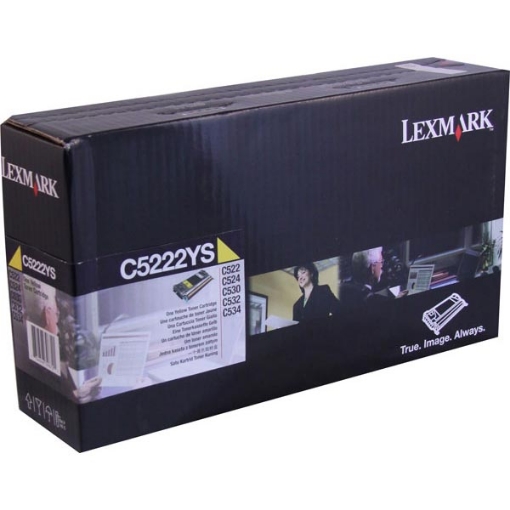 Picture of Lexmark C5222YS Yellow Toner Cartridge (3000 Yield)