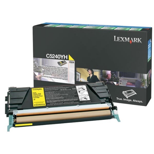 Picture of Lexmark C5240YH Yellow Toner (5000 Yield)