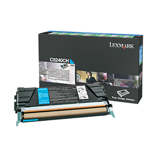 Picture of Lexmark C5242CH Cyan Laser Toner Cartridge (5000 Yield)