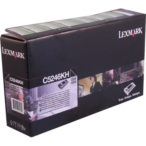 Picture of Lexmark C5246KH High Yield Black Toner (8000 Yield)