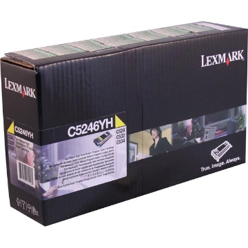 Show details for Lexmark C5246YH High Yield Yellow Toner (5000 Yield) Picture of Lexmark C5246YH High Yield Yellow Toner (5000 Yield)